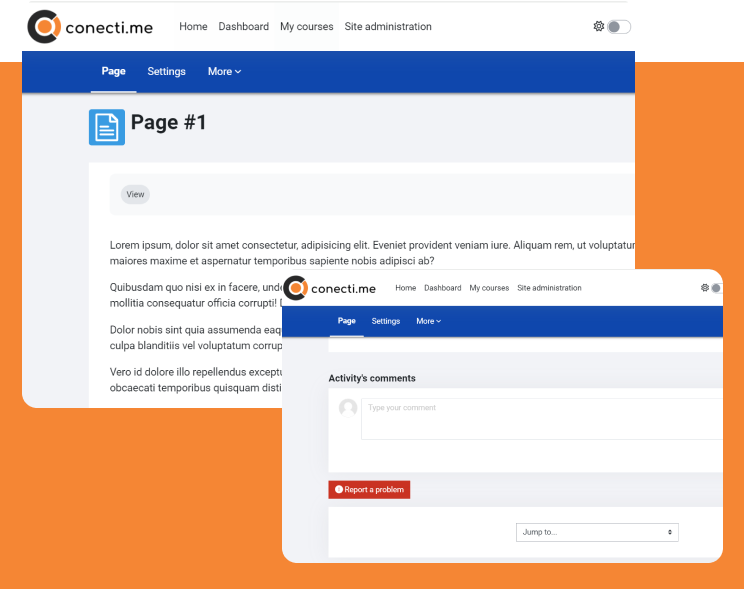 Imagem da plataforma em desktop e mobile